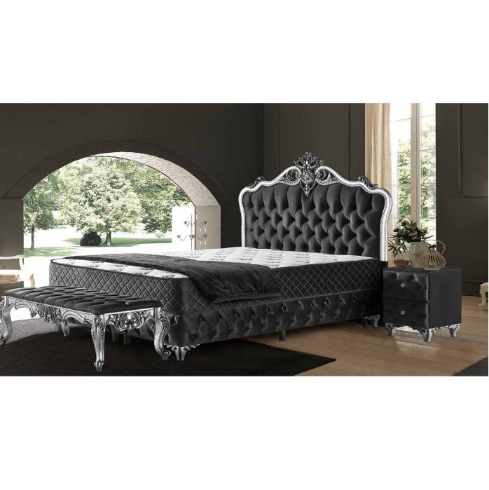 luxe bed king size lederen houten slaapkamer meubels moderne