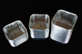 Vierkante aluminium bakjes